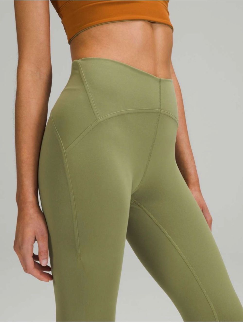 Lululemon InStill High-Rise Bronze Green Leggings Size 14 NWOT - Picture 4 of 7